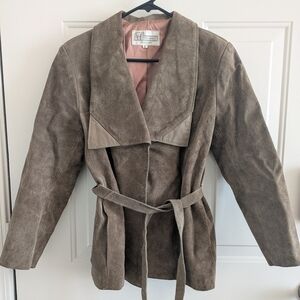 Vintage Suede Trench Coat